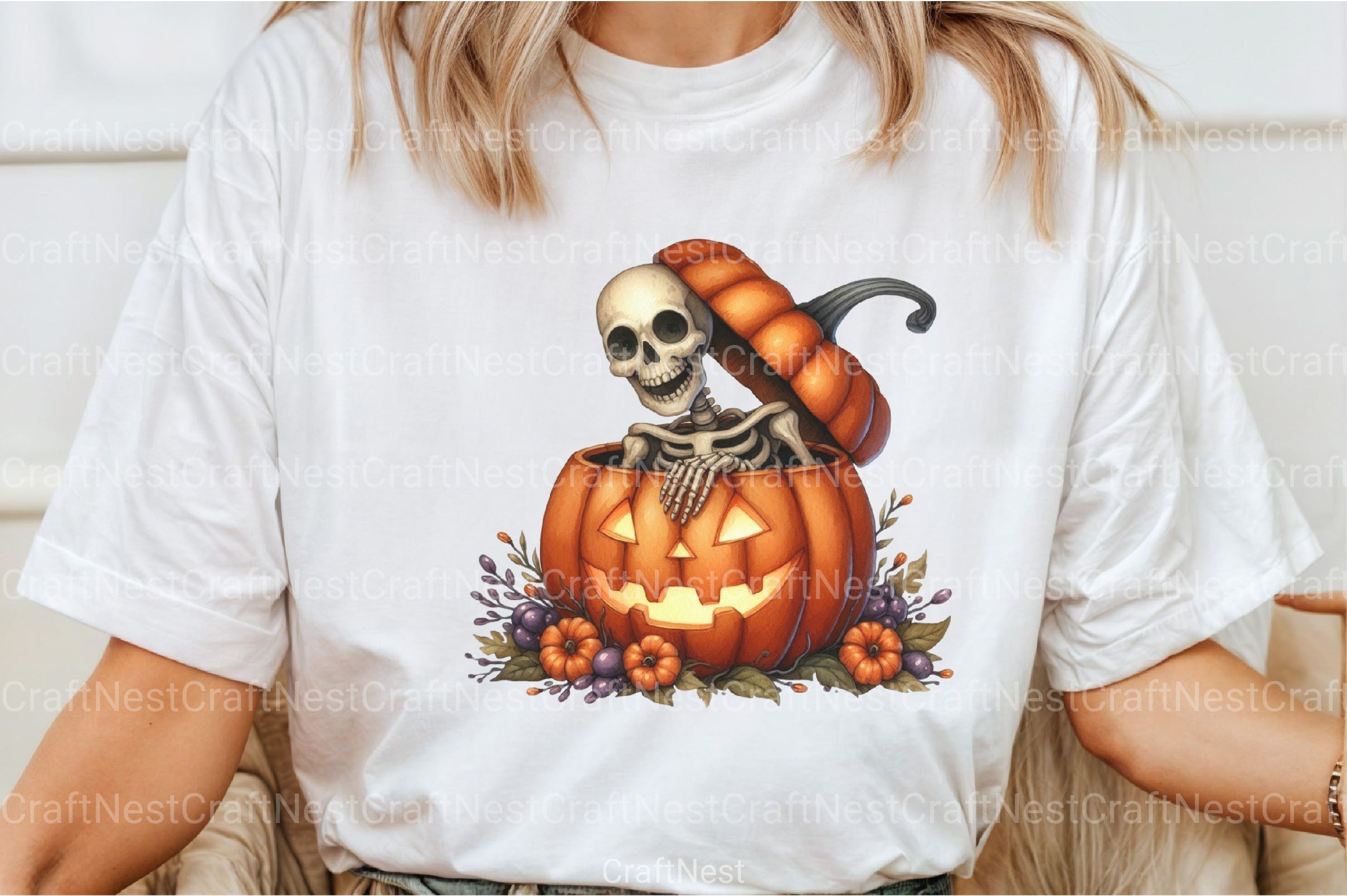 Funny Skeleton Peeking Clipart Bundle 14 - CraftNest - Digital Crafting and Art