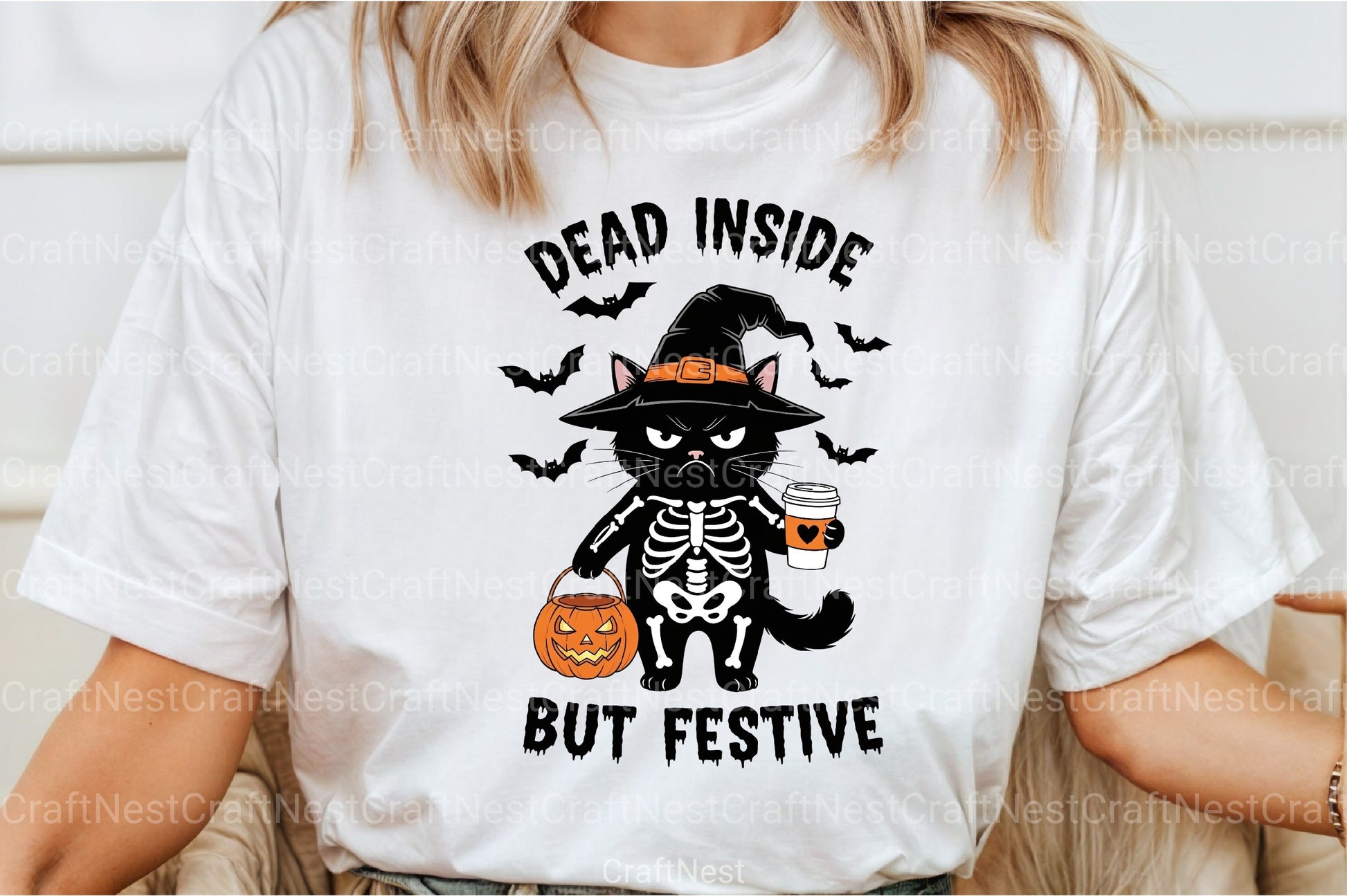 Sarcastic Halloween Cat Dead Inside Clipart Bundle - CraftNest - Digital Crafting and Art