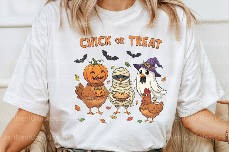 Chick or Treat: Halloween Chicken Clipart Bundle - CraftNest - Digital Crafting and Art