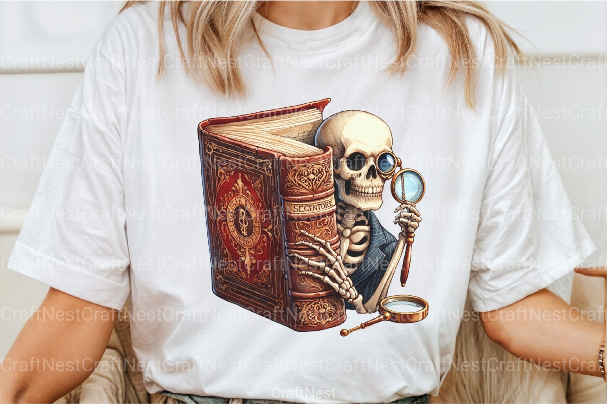 Funny Skeleton Peeking Clipart Bundle 3 - CraftNest - Digital Crafting and Art