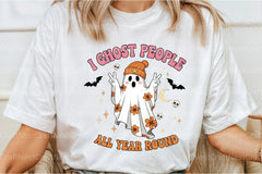 Retro Halloween Ghost Clipart Bundle 24 - CraftNest - Digital Crafting and Art