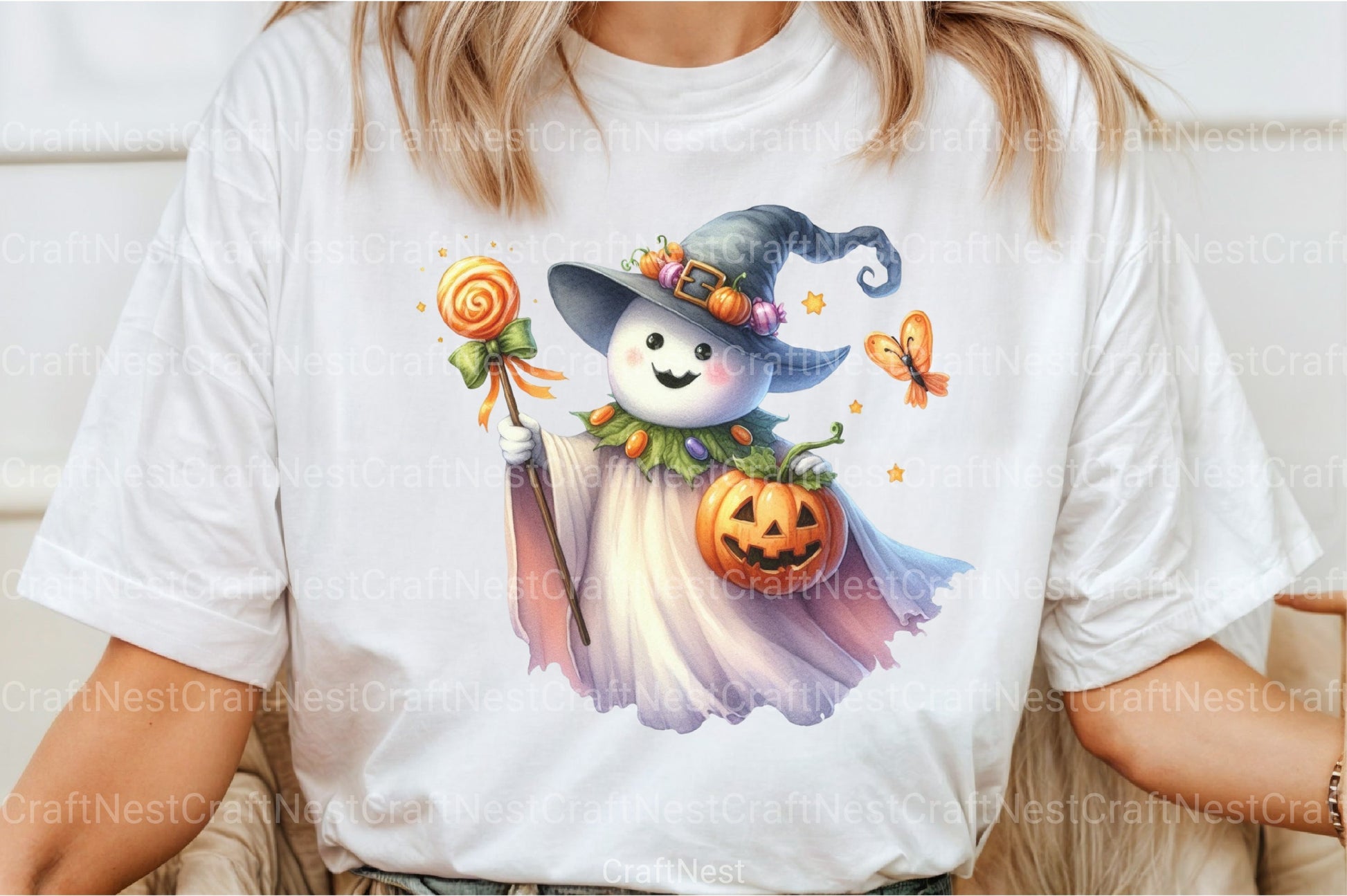 Cute Funny Ghost Pumpkin Halloween Clipart Bundle - CraftNest - Digital Crafting and Art
