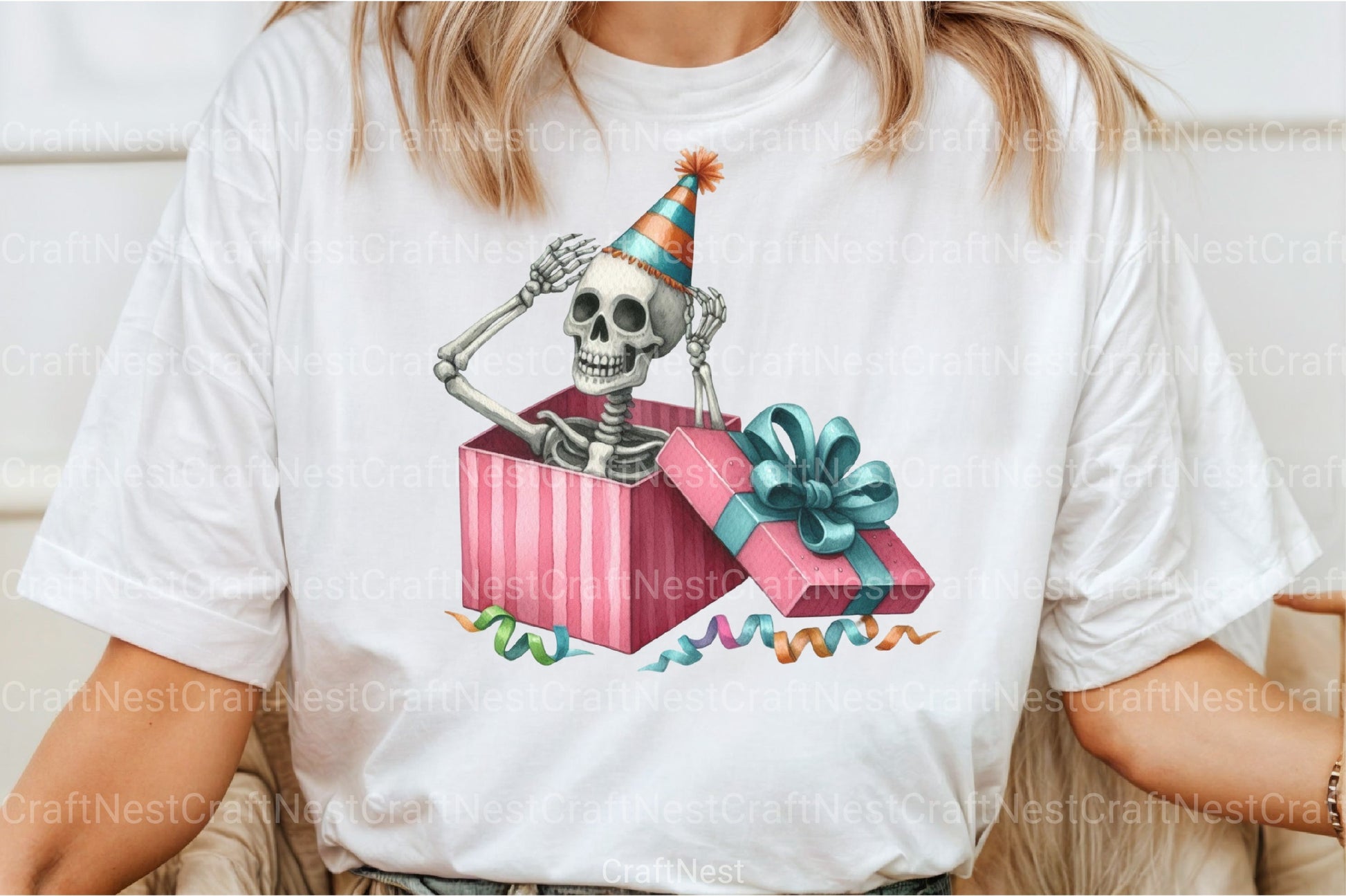 Funny Skeleton Peeking Clipart Bundle 8 - CraftNest - Digital Crafting and Art