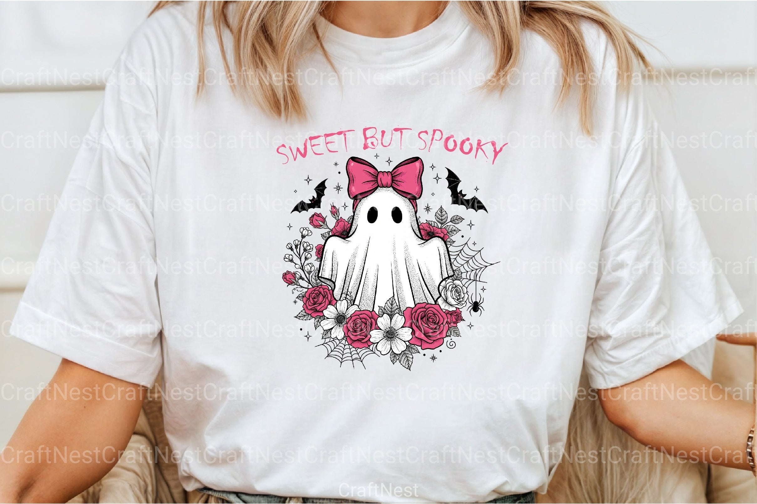 Vintage Ghost Boho Flowers Halloween Clipart Bundle - CraftNest - Digital Crafting and Art