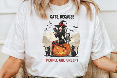 Sarcastic Halloween Cat Witch Creepy Clipart Bundle - CraftNest - Digital Crafting and Art
