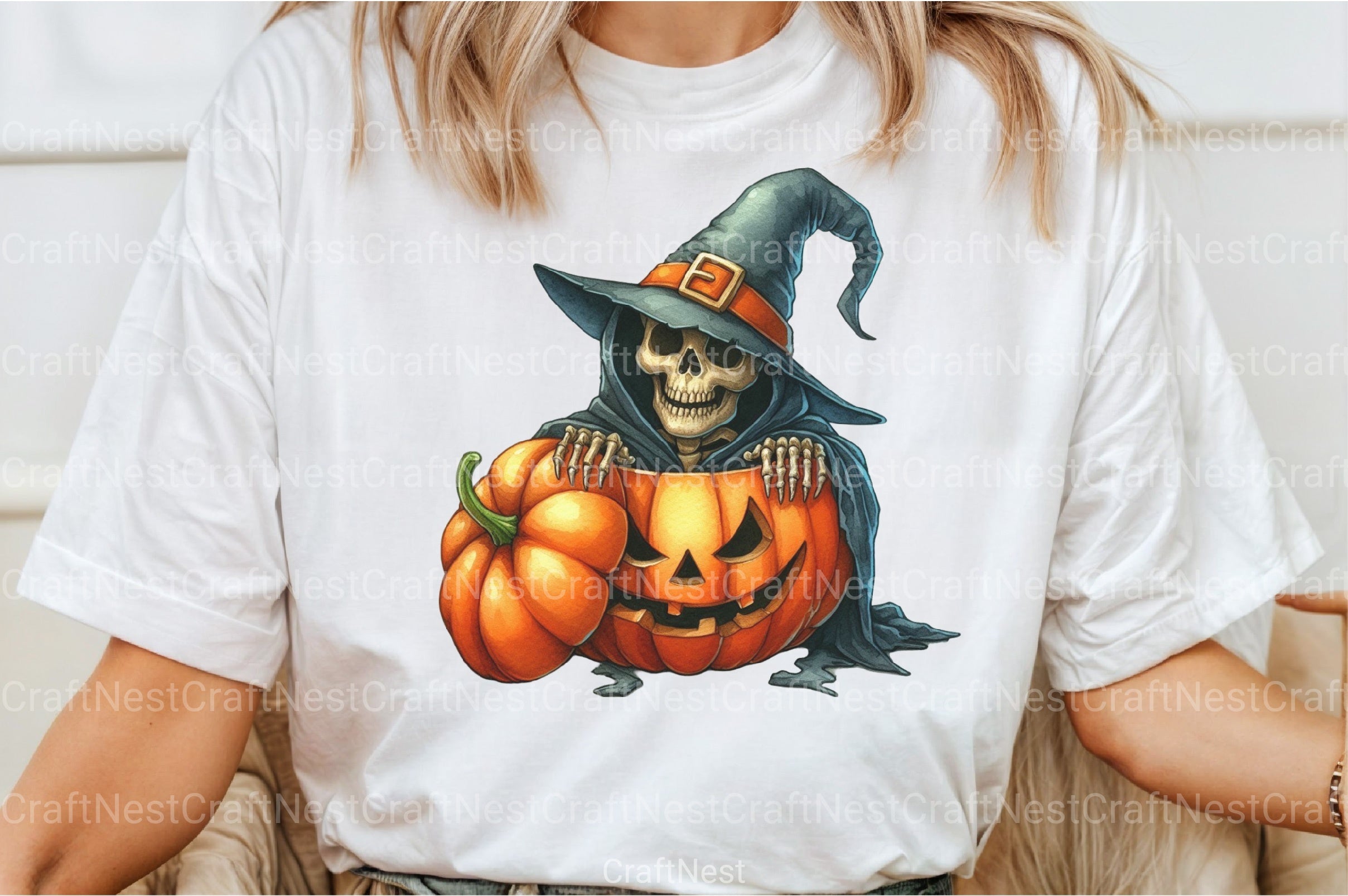 Funny Skeleton Peeking Clipart Bundle 6 - CraftNest - Digital Crafting and Art