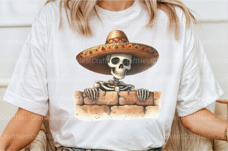 Funny Skeleton Peeking Clipart Bundle 12 - CraftNest - Digital Crafting and Art