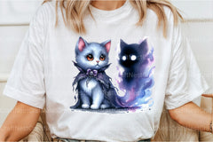 Halloween Cat & Smoky Ghost Clipart Bundle - CraftNest - Digital Crafting and Art