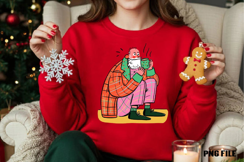 Retro Funny Christmas Santa Clipart Bundle - CraftNest - Digital Crafting and Art