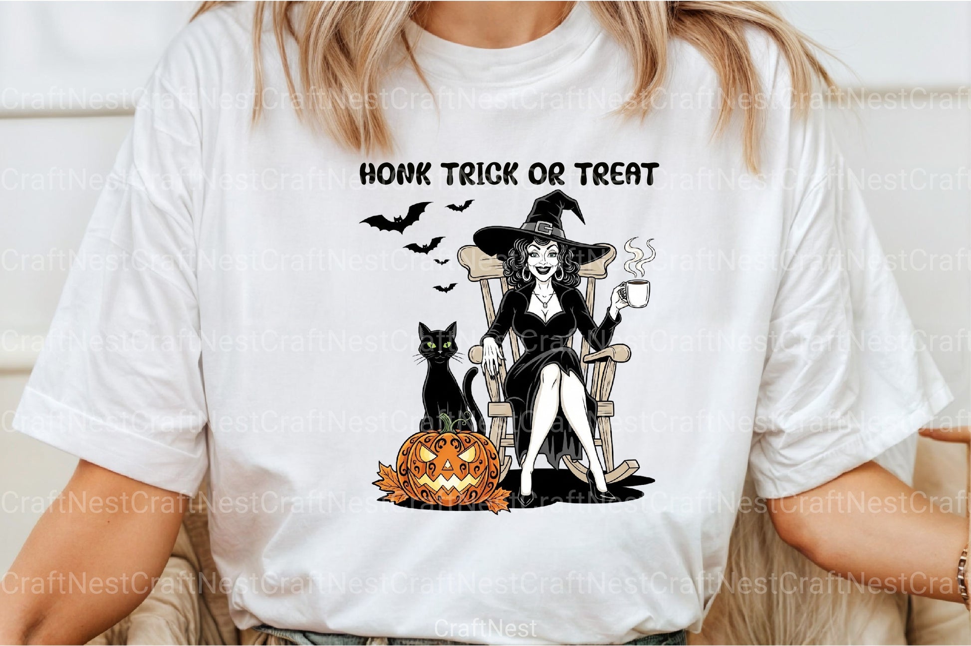 Vintage Halloween Witch & Cat Clipart Bundle - CraftNest - Digital Crafting and Art