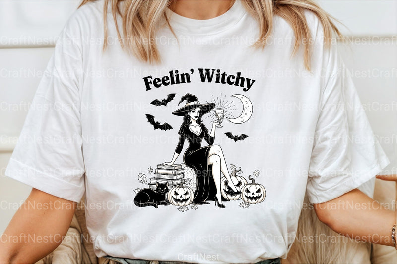 Vintage Halloween Witch Clipart Bundle - CraftNest - Digital Crafting and Art