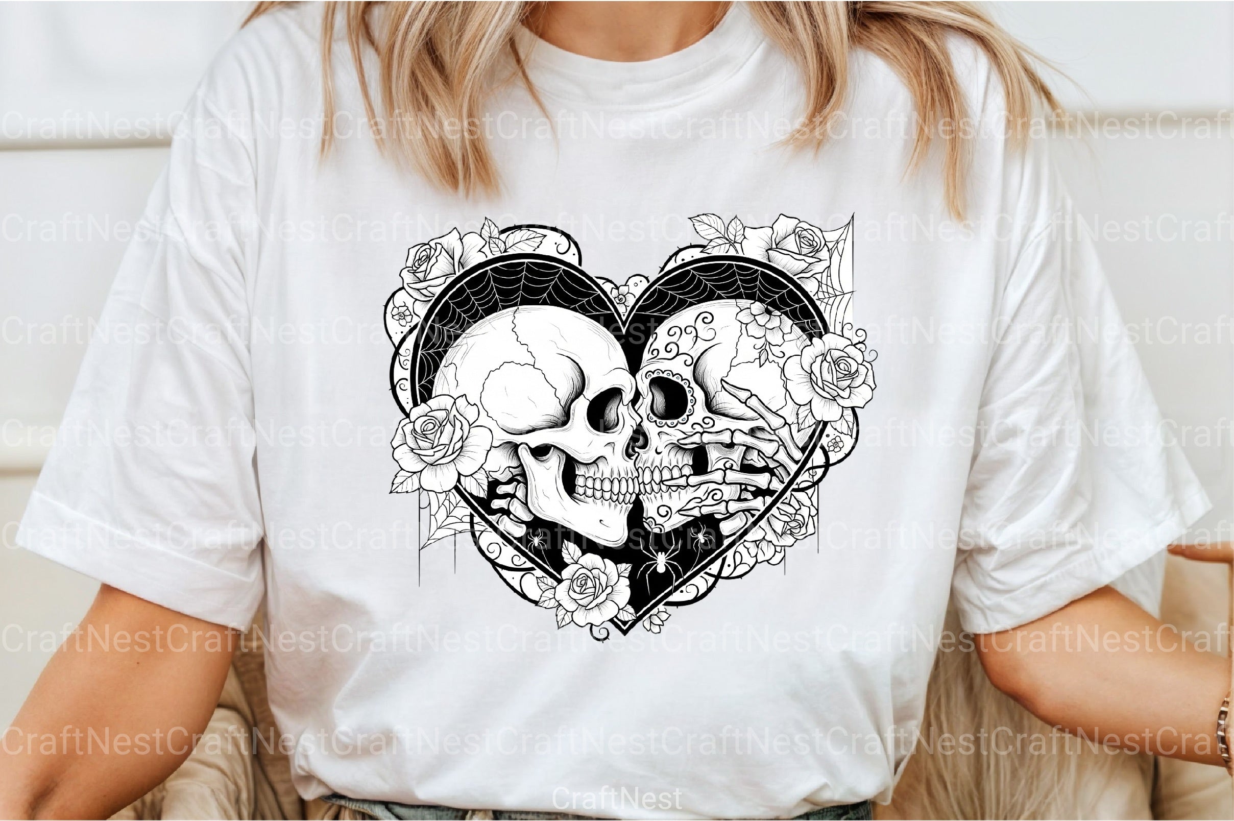 Love Skull Halloween Clipart Bundle - CraftNest - Digital Crafting and Art