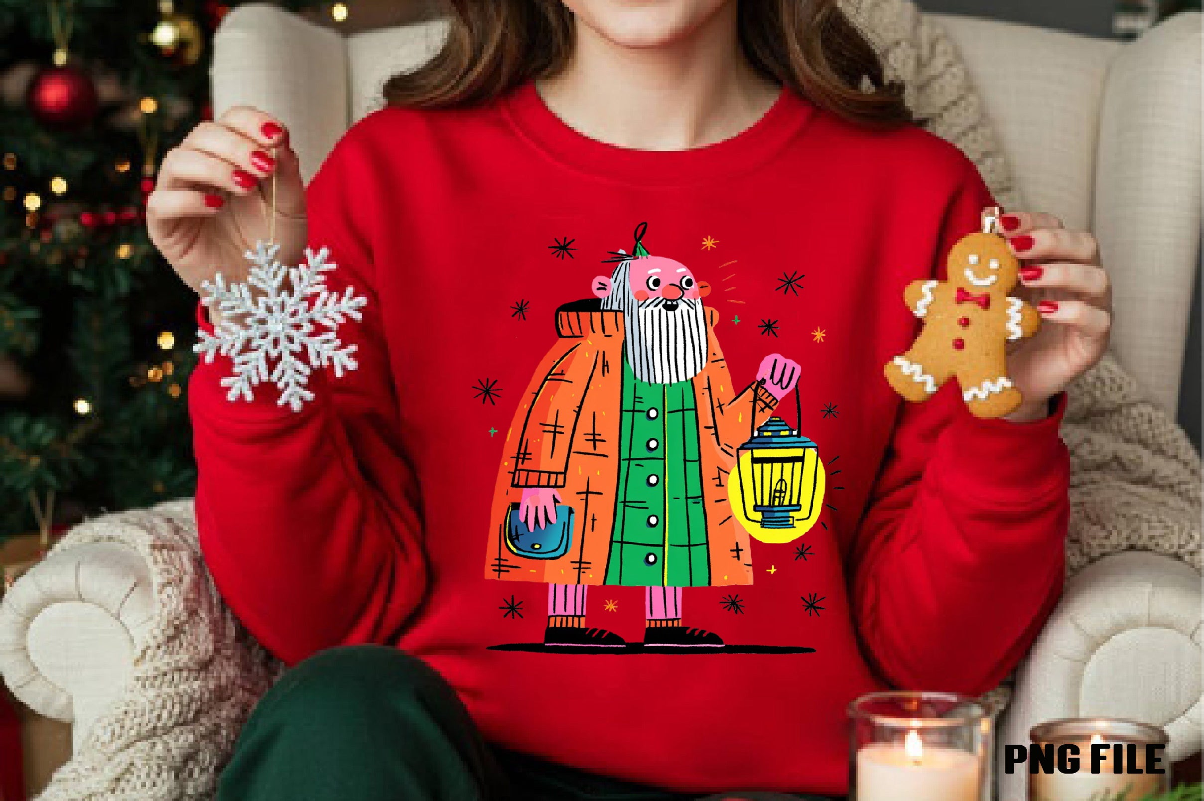 Retro Funny Christmas Santa Clipart Bundle