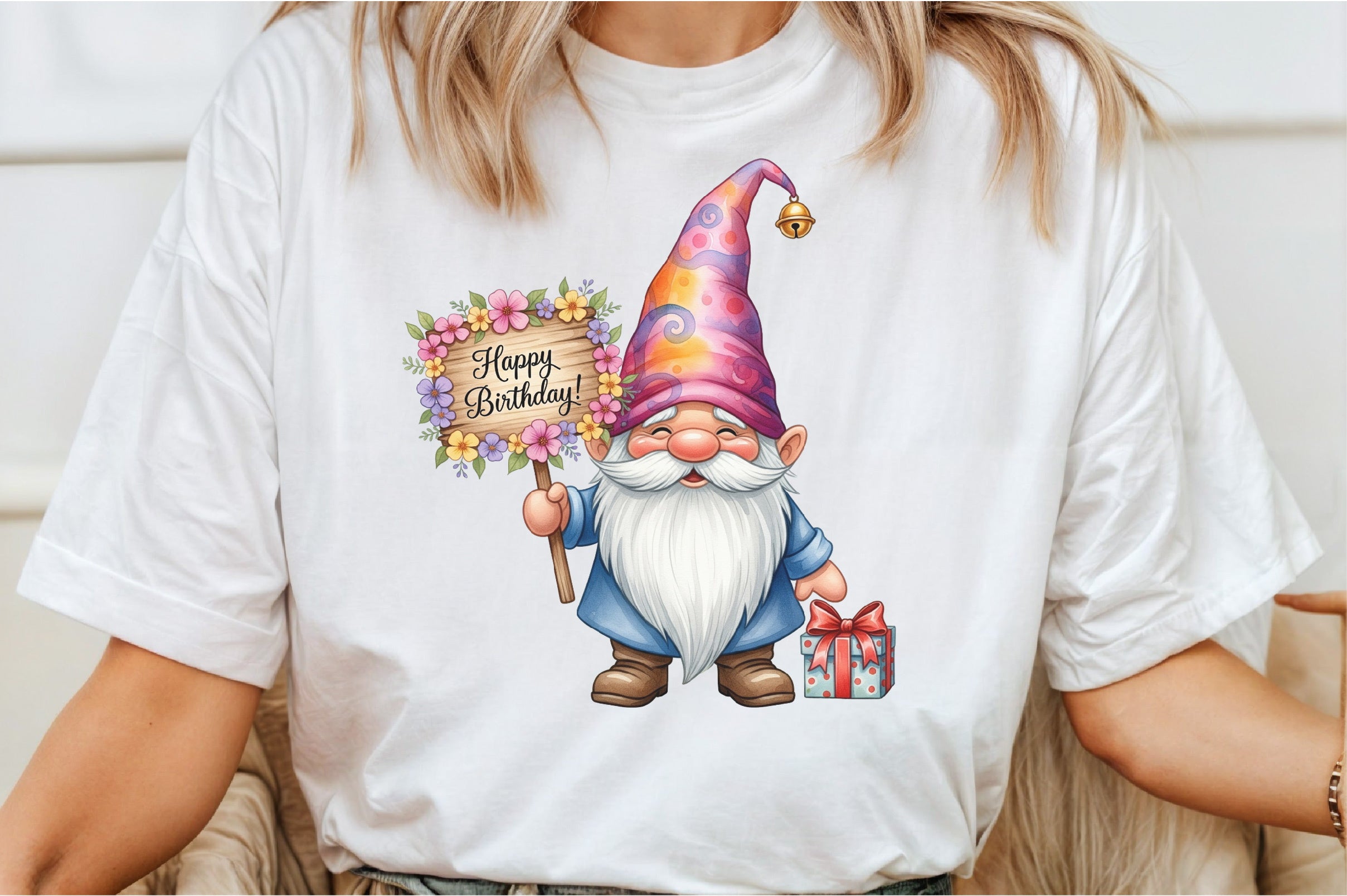 Happy Birthday Gnome Clipart Bundle