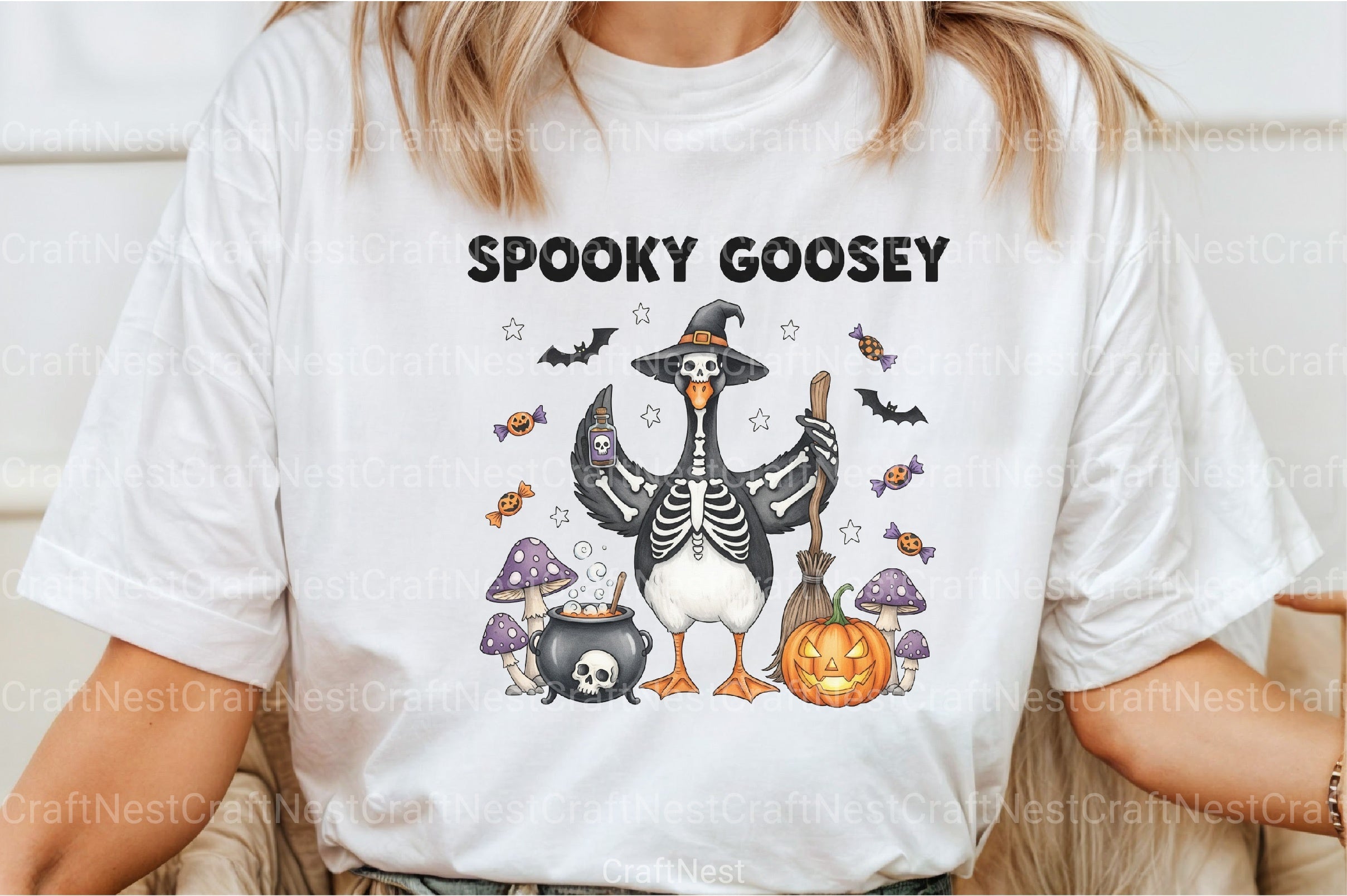 Spooky Skeleton Goose Clipart Bundle - CraftNest - Digital Crafting and Art