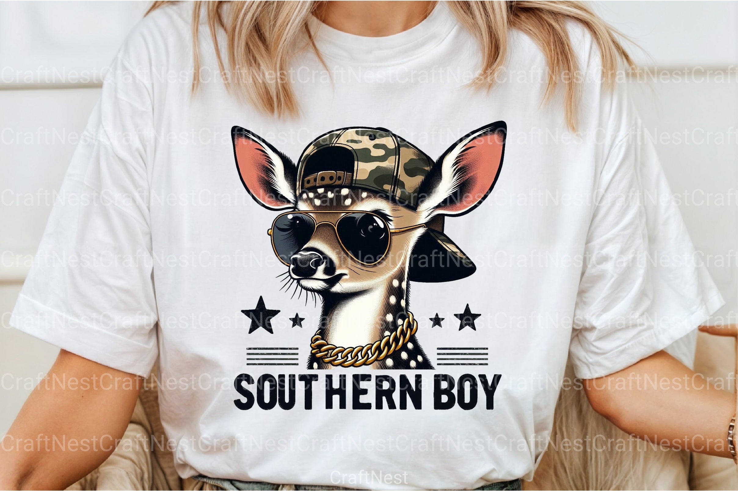 Southern Boy Deer Backward Cap Clipart Bundle - CraftNest - Digital Crafting and Art