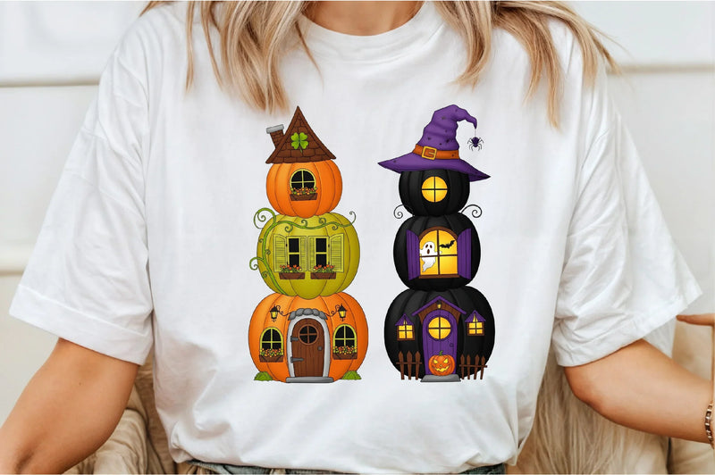 Halloween Pumpkin House Clipart Bundle - CraftNest - Digital Crafting and Art