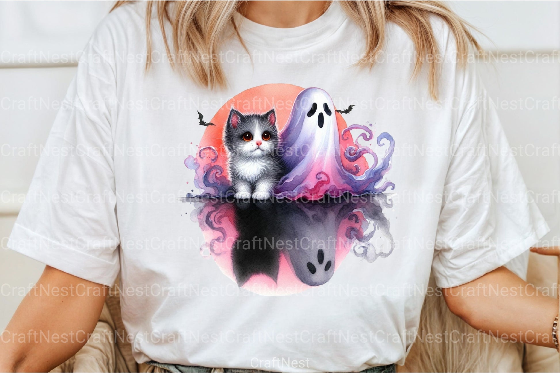 Halloween Cat & Smoky Ghost Clipart Bundle 2 - CraftNest - Digital Crafting and Art