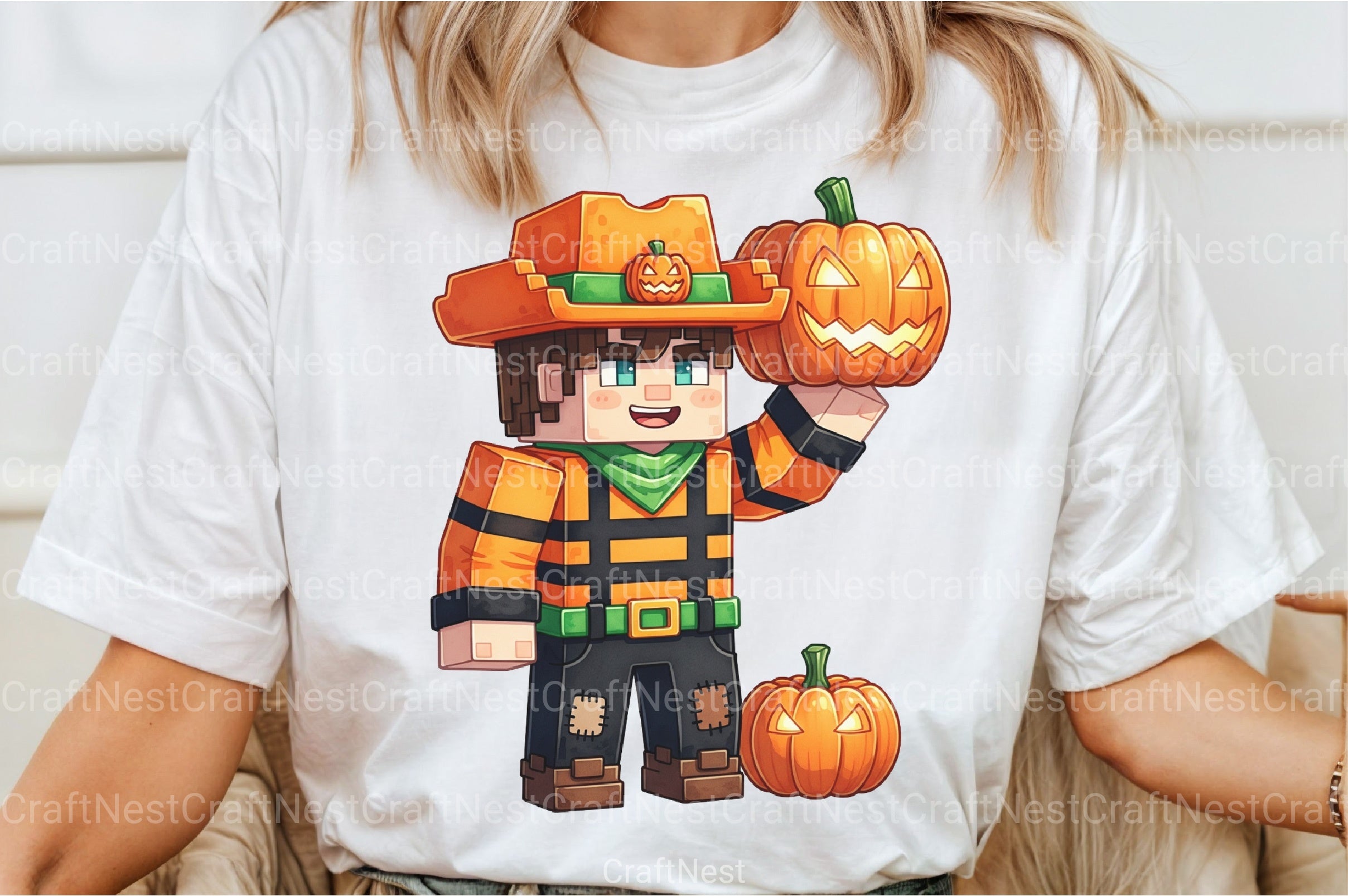 Minecraft Boy Dabbing Halloween Clipart Bundle 1232 - CraftNest - Digital Crafting and Art
