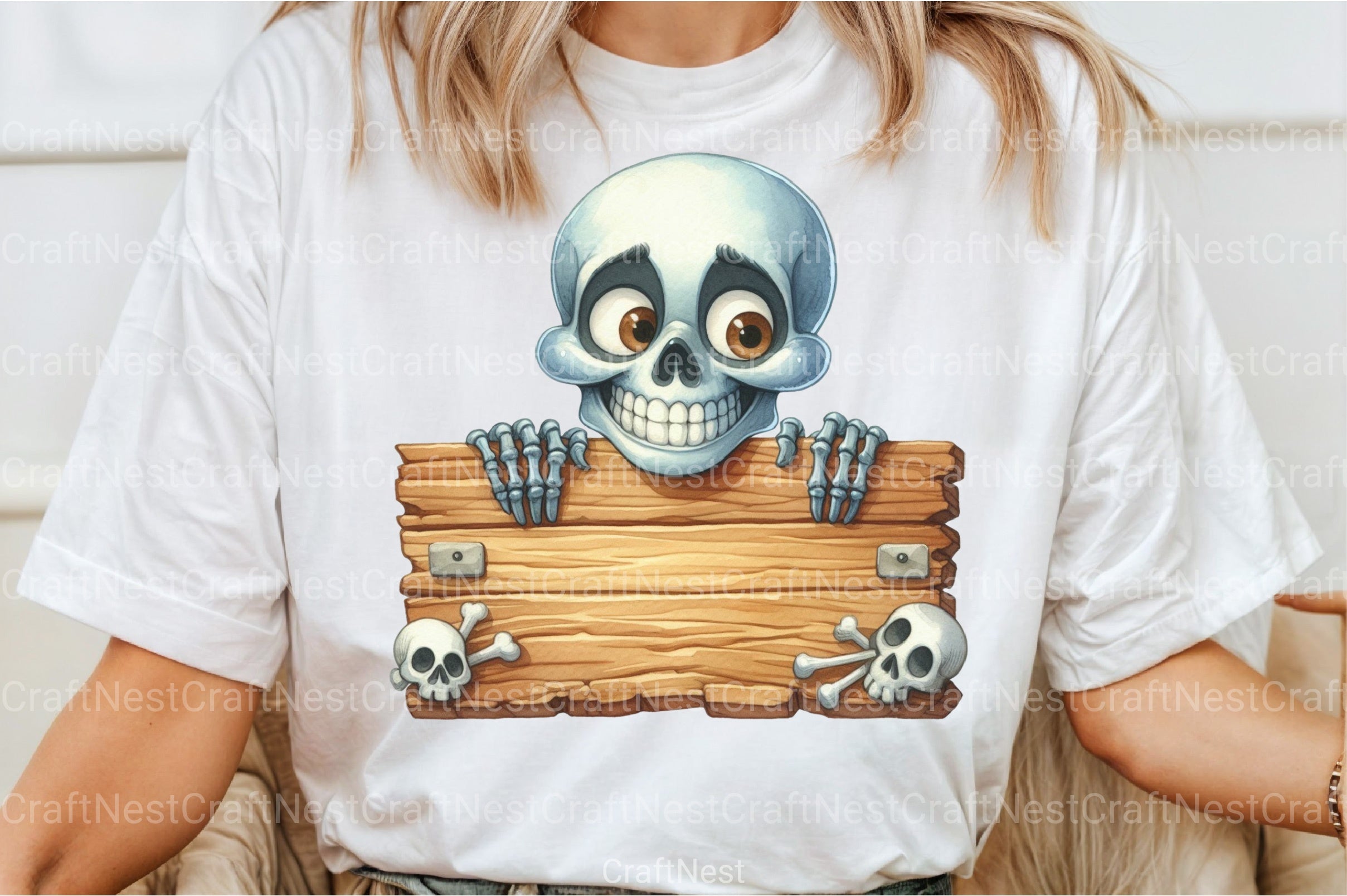 Funny Skeleton Peeking Clipart Bundle 67 - CraftNest - Digital Crafting and Art