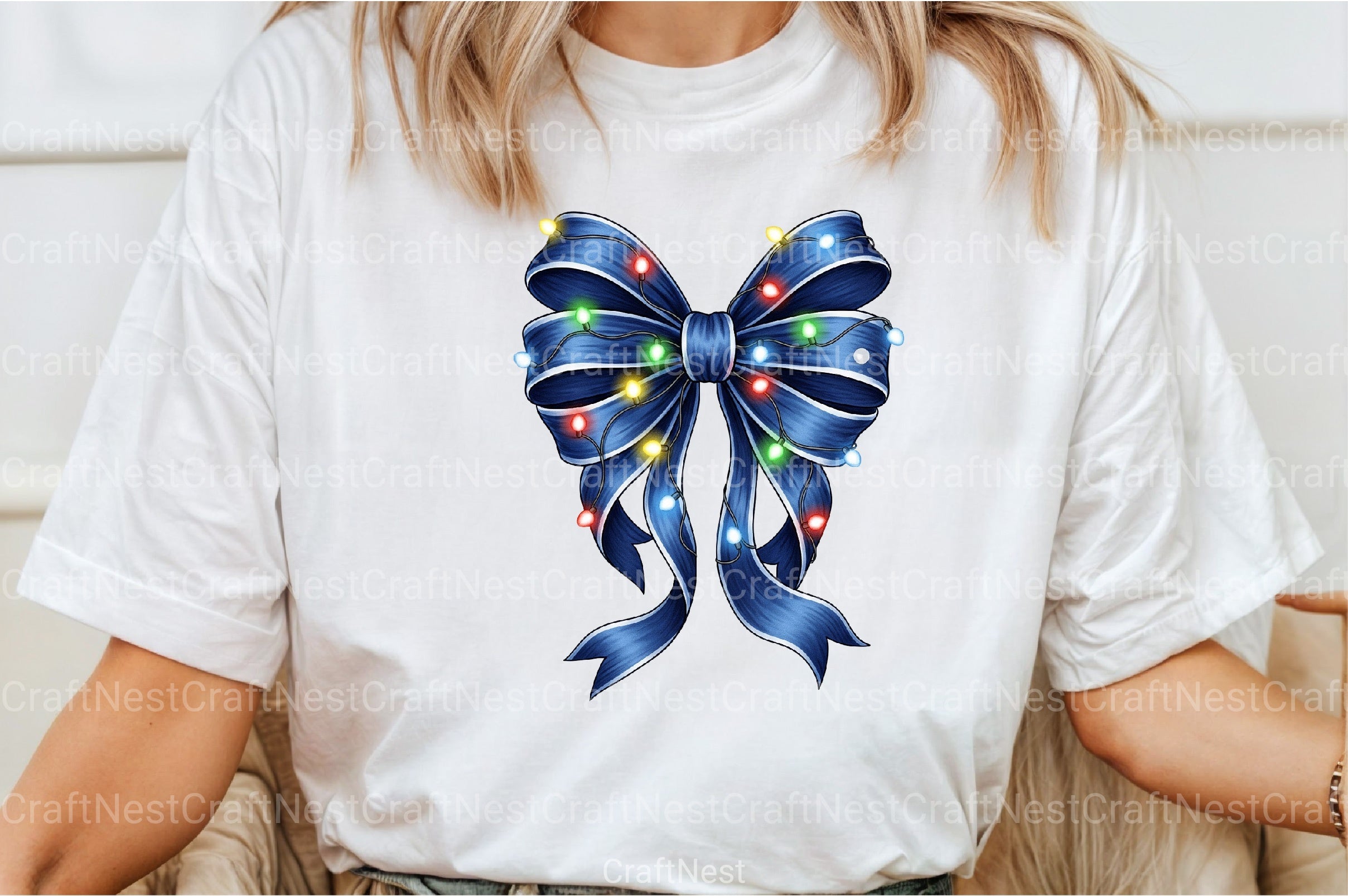 Light Bow Christmas Clipart Bundle - CraftNest - Digital Crafting and Art