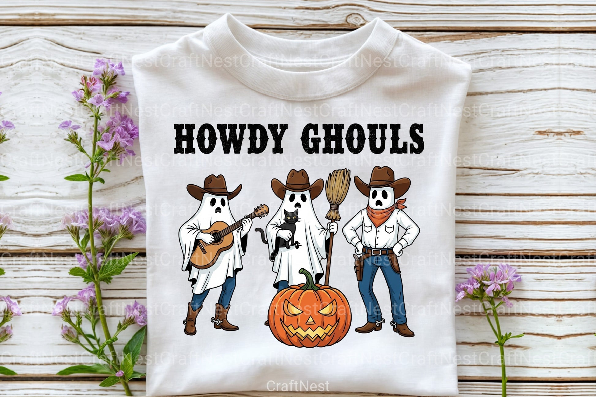 Howdy Ghouls: Ghost Halloween Clipart Bundle - CraftNest - Digital Crafting and Art