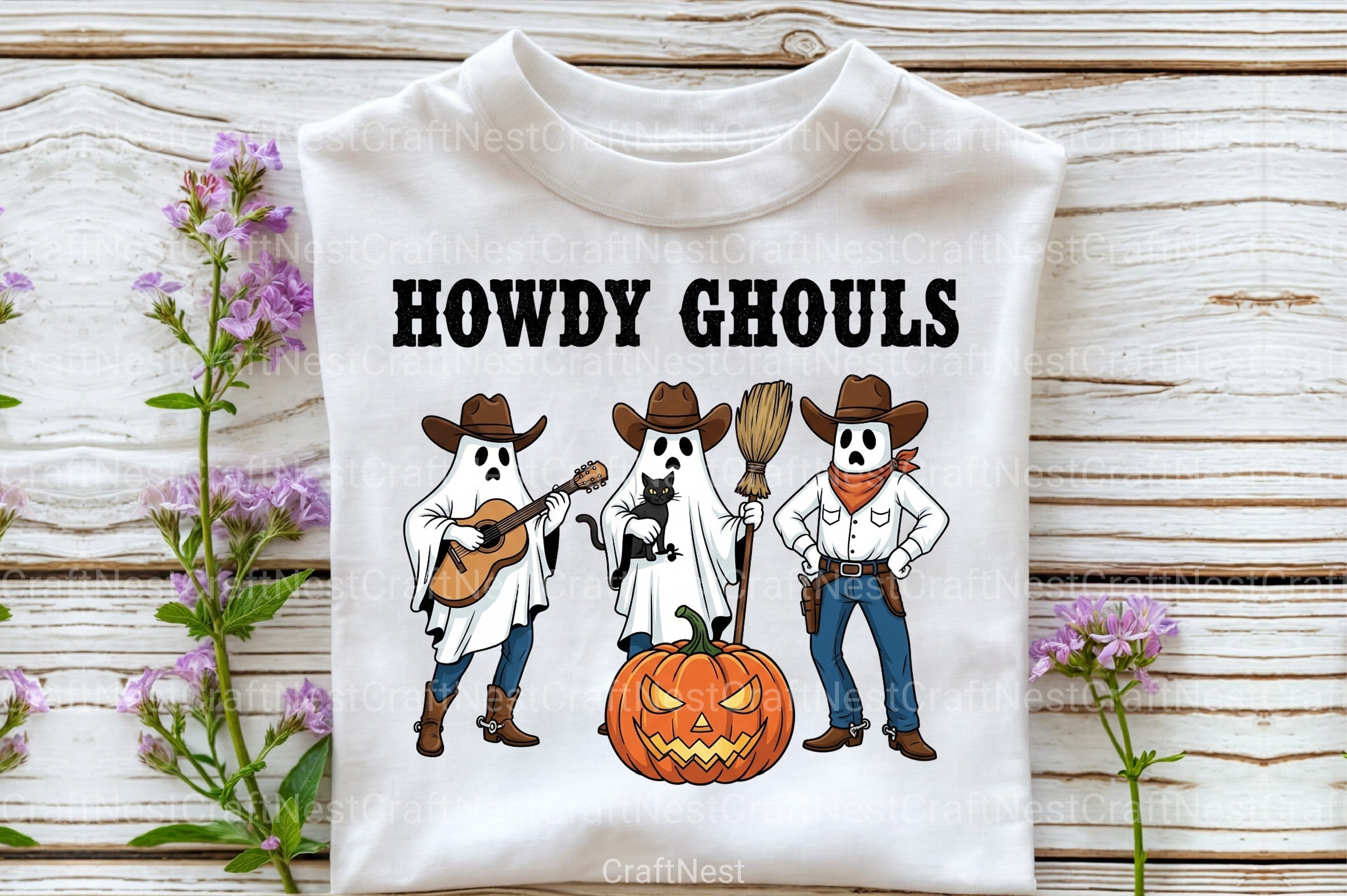 Howdy Ghouls: Ghost Halloween Clipart Bundle - CraftNest - Digital Crafting and Art