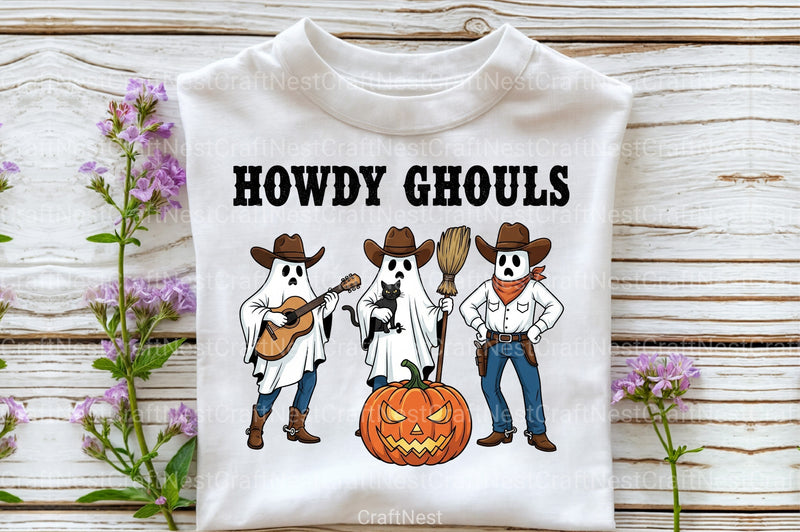 Howdy Ghouls: Ghost Halloween Clipart Bundle - CraftNest - Digital Crafting and Art