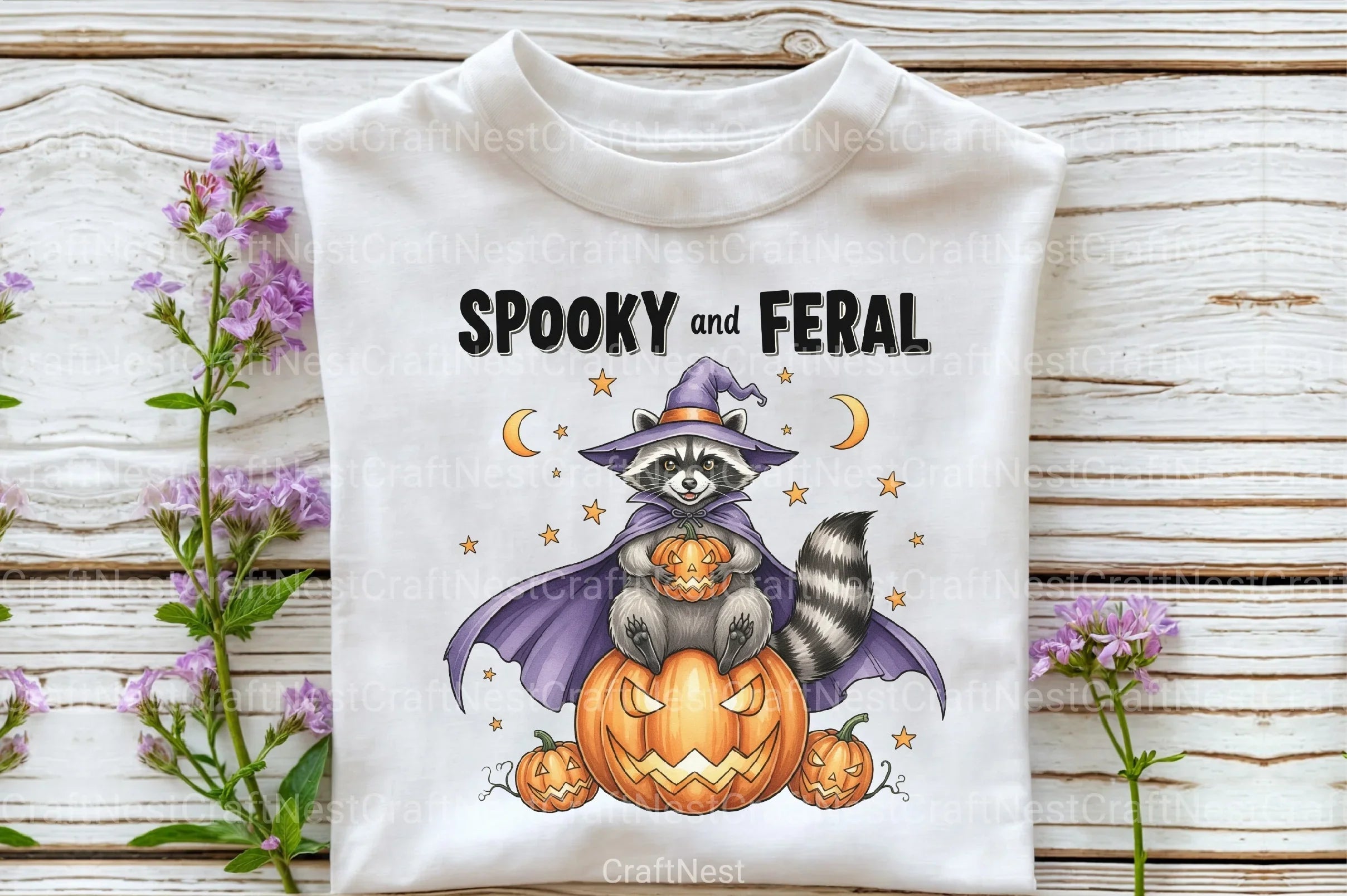 Spooky Feral Raccoon Halloween Clipart Bundle - CraftNest - Digital Crafting and Art