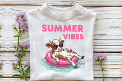 Summer Vibes Highland Cow Clipart Bundle - CraftNest - Digital Crafting and Art