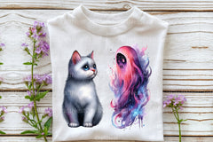 Halloween Cat & Ghost Clipart Bundle - CraftNest - Digital Crafting and Art