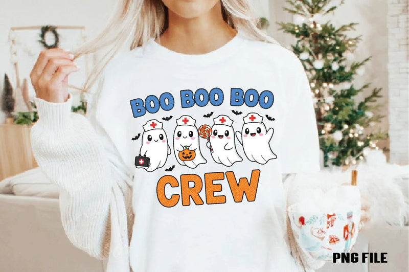 Boo Crew Ghost Nurse Clipart Bundle - CraftNest - Digital Crafting and Art