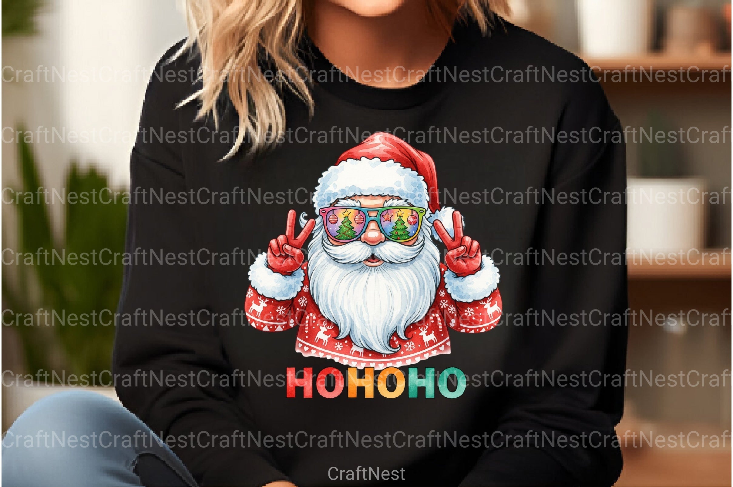 Hohoho Santa Christmas Clipart Bundle - CraftNest - Digital Crafting and Art