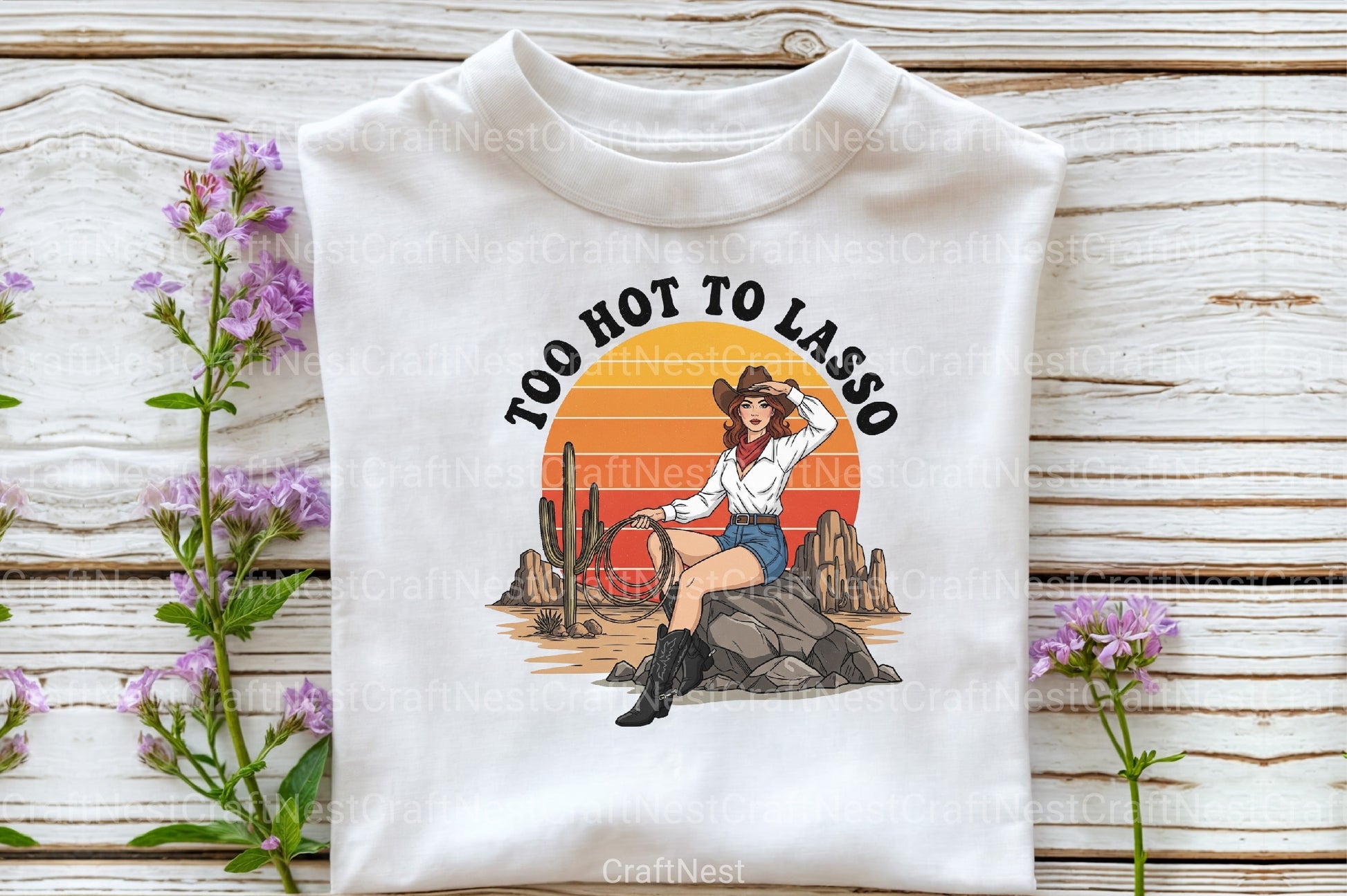 Too Hot to Lasso Cowgirl Clipart Bundle - CraftNest - Digital Crafting and Art