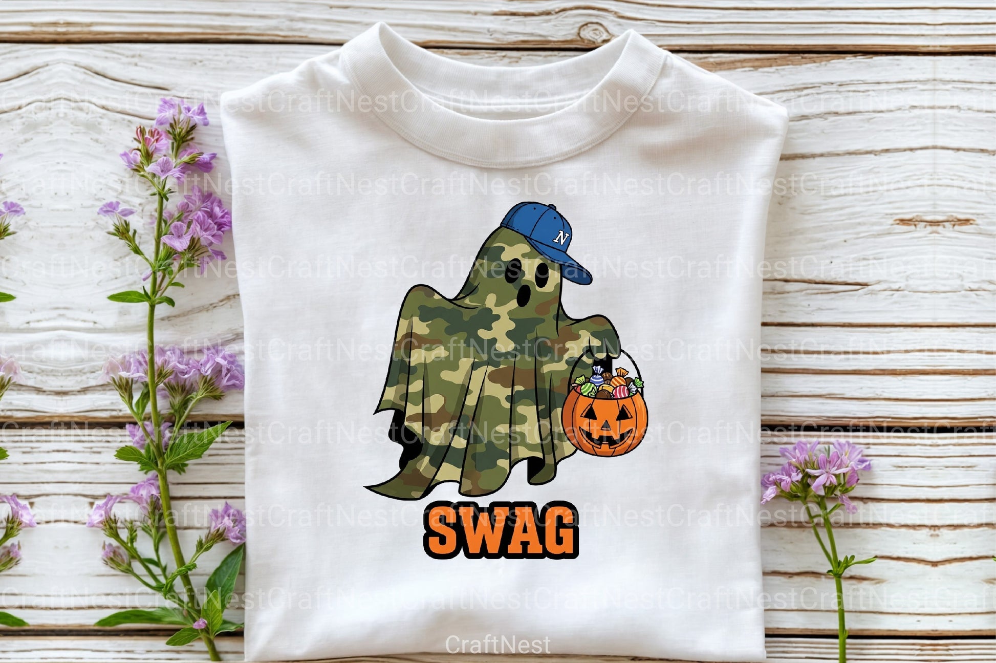 Camo Ghost Halloween Clipart Bundle - CraftNest - Digital Crafting and Art