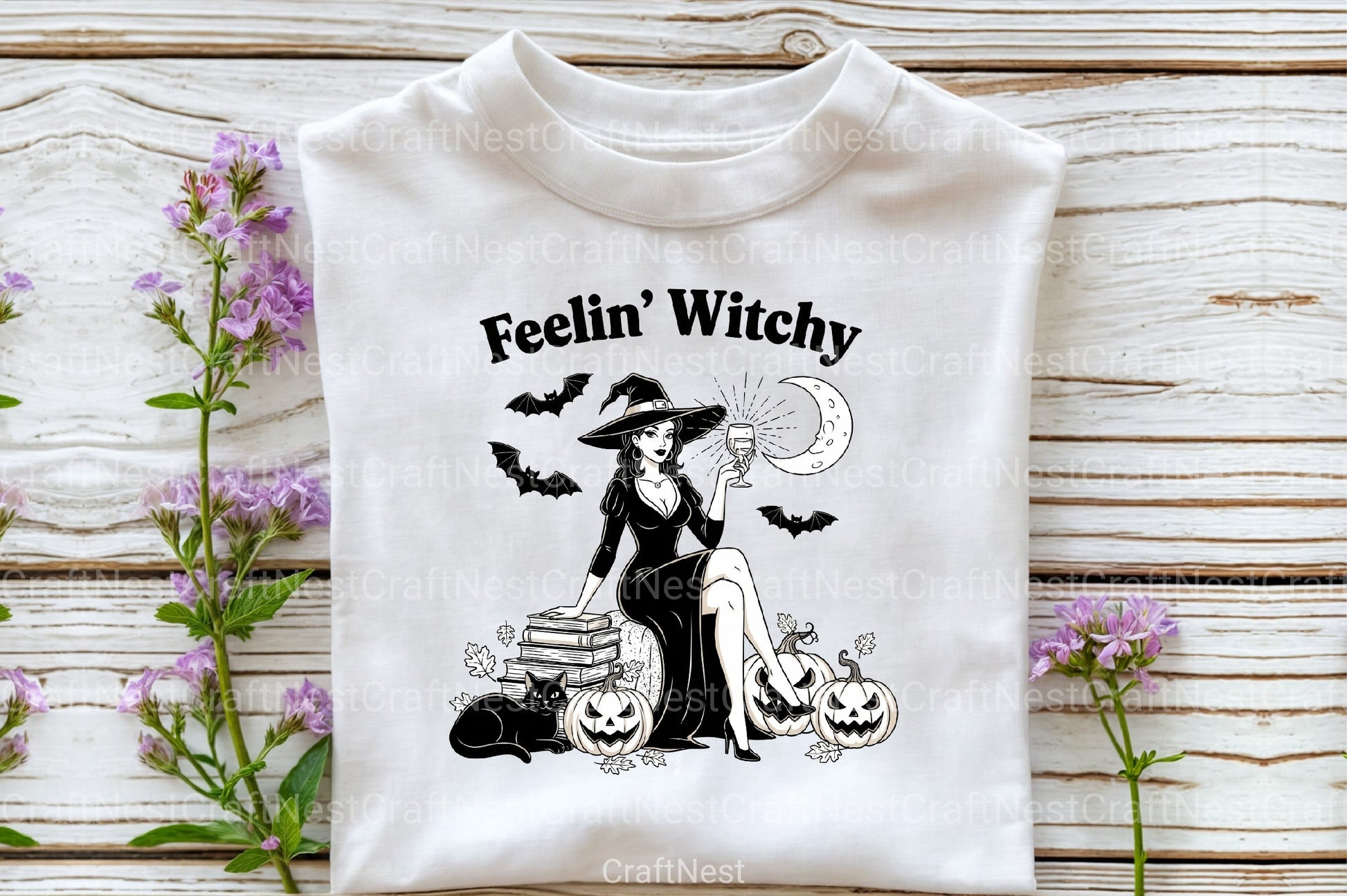 Vintage Halloween Witch Clipart Bundle - CraftNest - Digital Crafting and Art