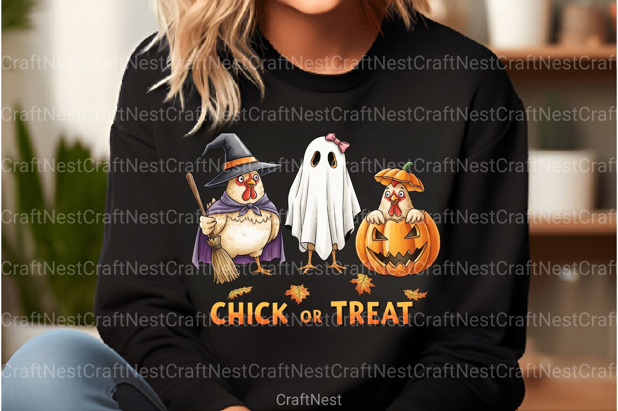 Chick or Treat Retro Halloween Clipart Bundle - CraftNest - Digital Crafting and Art