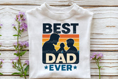 Retro Best Dad Ever Clipart Bundle - CraftNest - Digital Crafting and Art