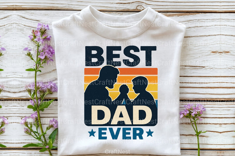 Retro Best Dad Ever Clipart Bundle - CraftNest - Digital Crafting and Art