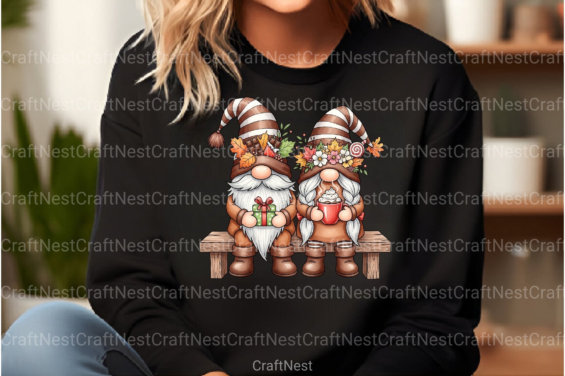Chocolate Couple Gnomes Clipart Bundle - CraftNest - Digital Crafting and Art
