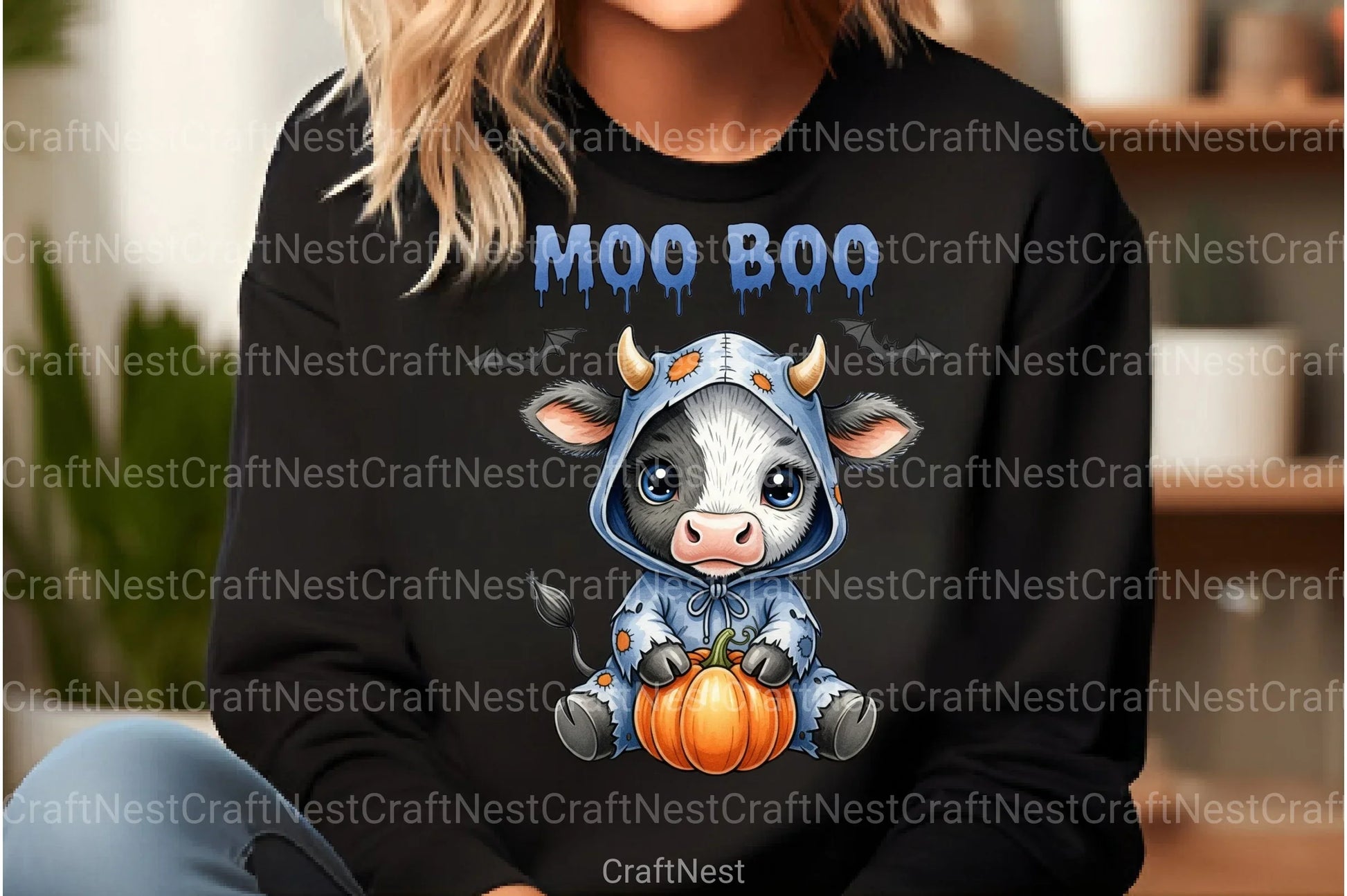 Moo Boo Halloween Cow Clipart Bundle - CraftNest - Digital Crafting and Art