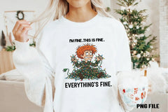 Christmas Anxiety 'I'm Fine' Light Clipart Bundle - CraftNest - Digital Crafting and Art