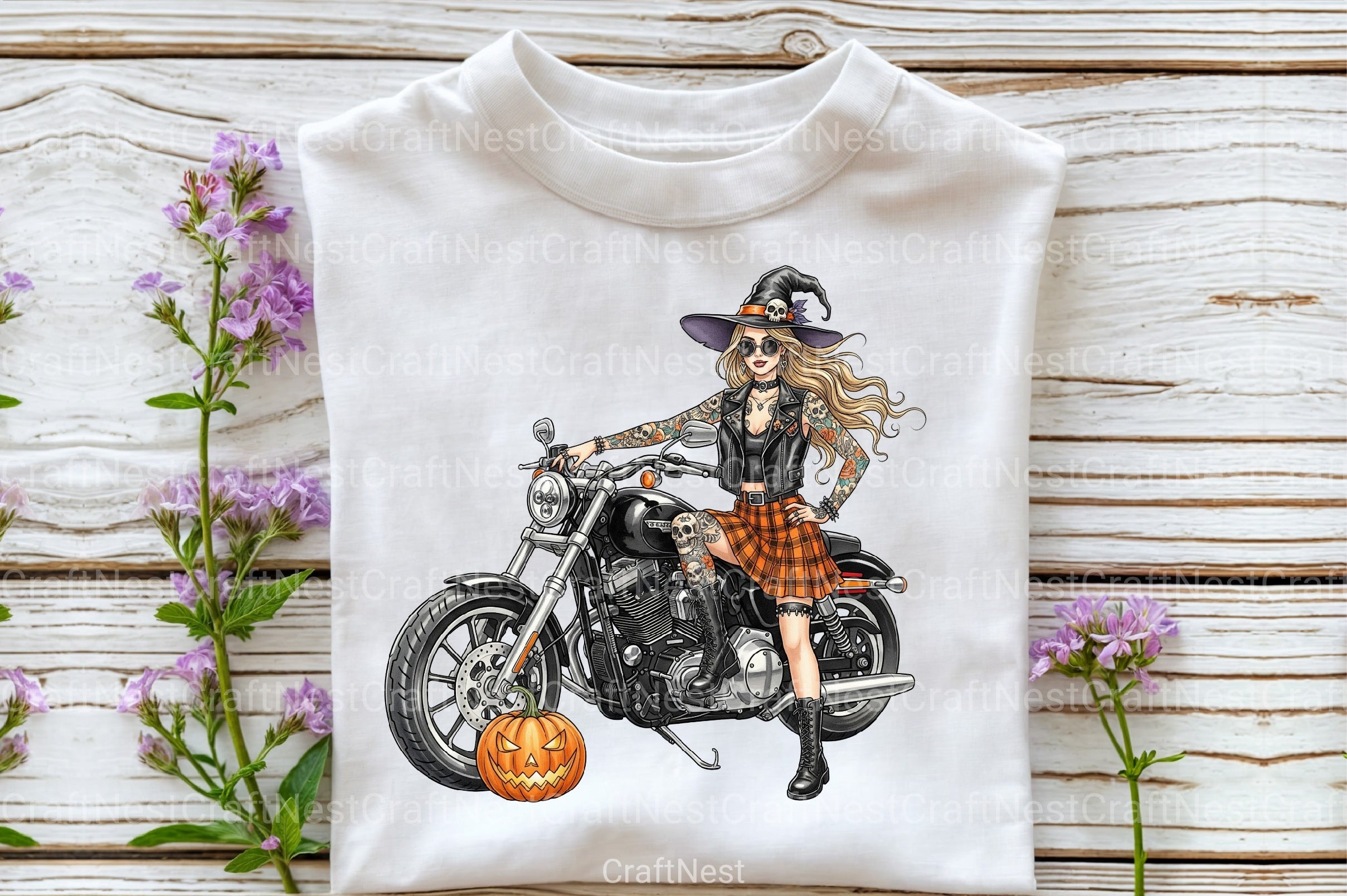 Chibi Toddler Halloween Biker Clipart Bundle - CraftNest - Digital Crafting and Art