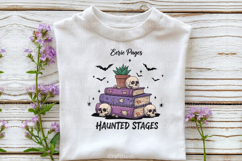 Bookish Halloween Funny Skull Clipart Bundle - CraftNest - Digital Crafting and Art