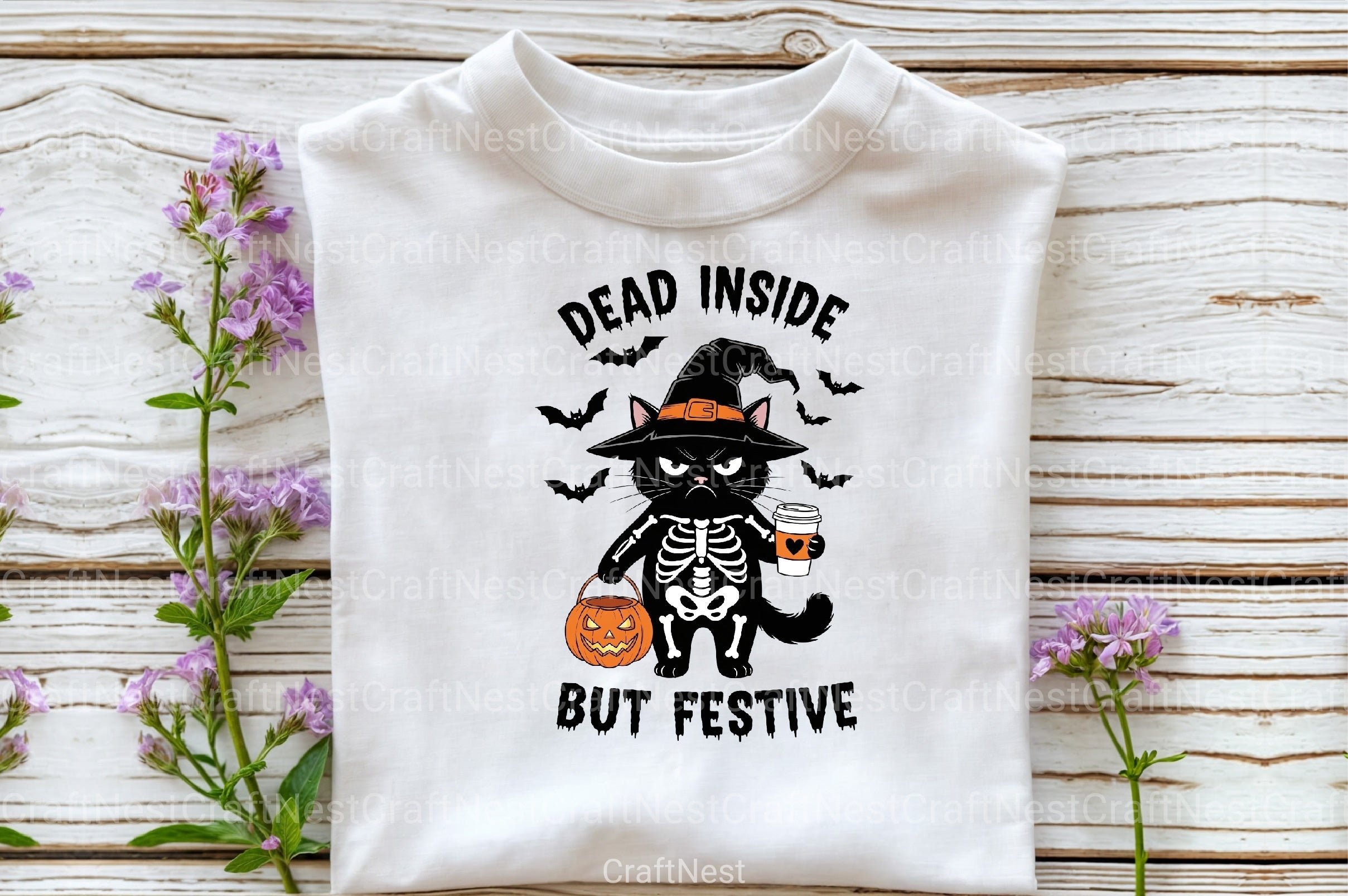 Sarcastic Halloween Cat Dead Inside Clipart Bundle - CraftNest - Digital Crafting and Art