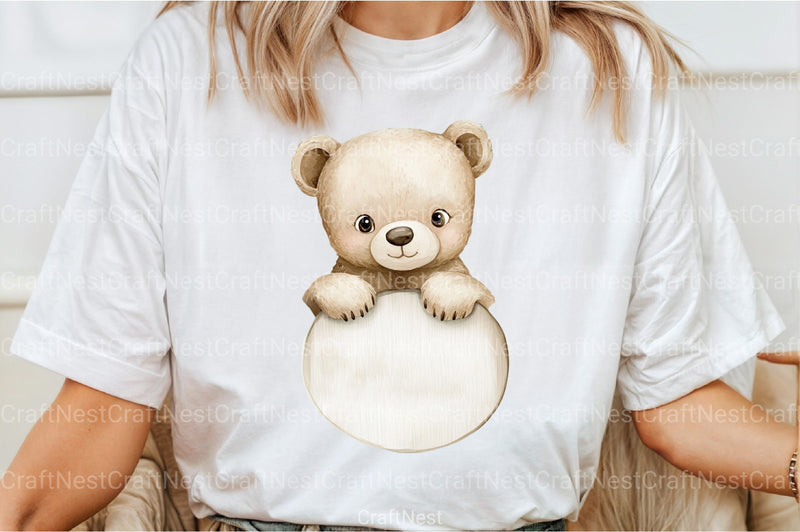 Watercolor Boho Teddy Clipart Bundle - CraftNest - Digital Crafting and Art