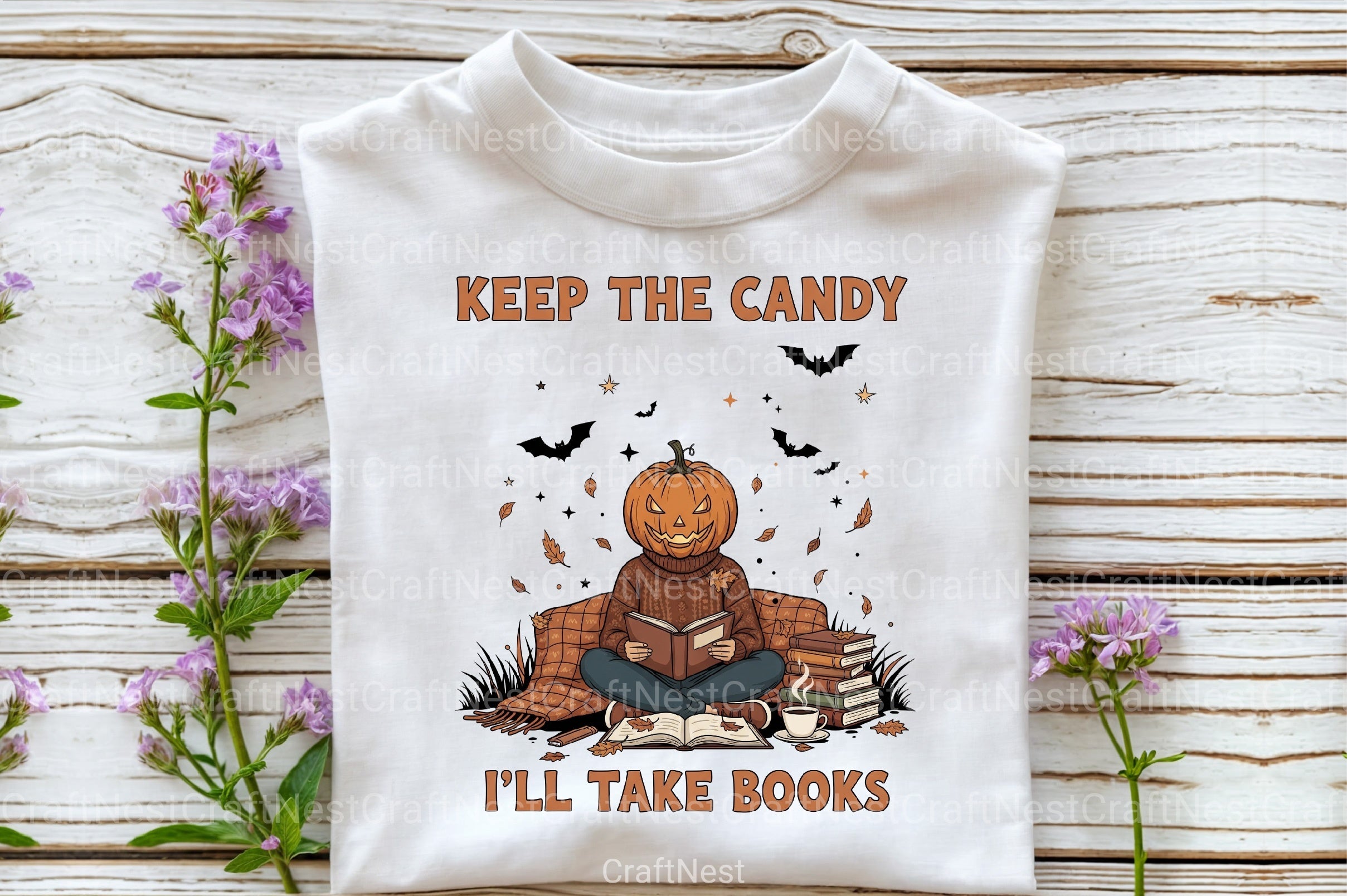 Halloween Pumpkin Ghost Book Lover Clipart Bundle - CraftNest - Digital Crafting and Art