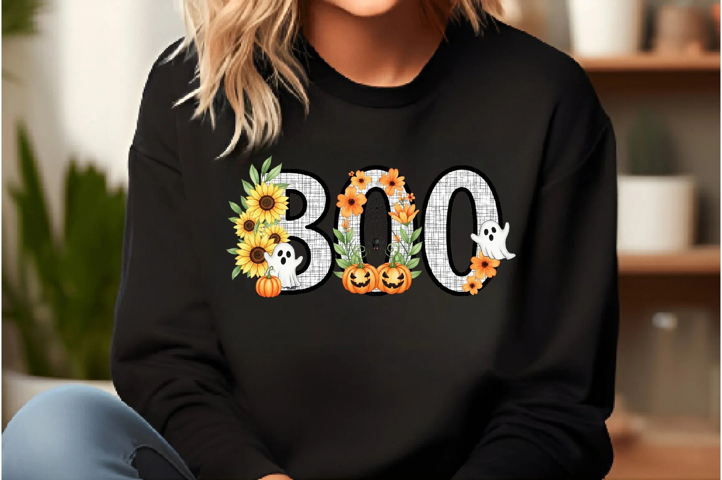 Floral Halloween Boo Clipart Bundle - CraftNest - Digital Crafting and Art