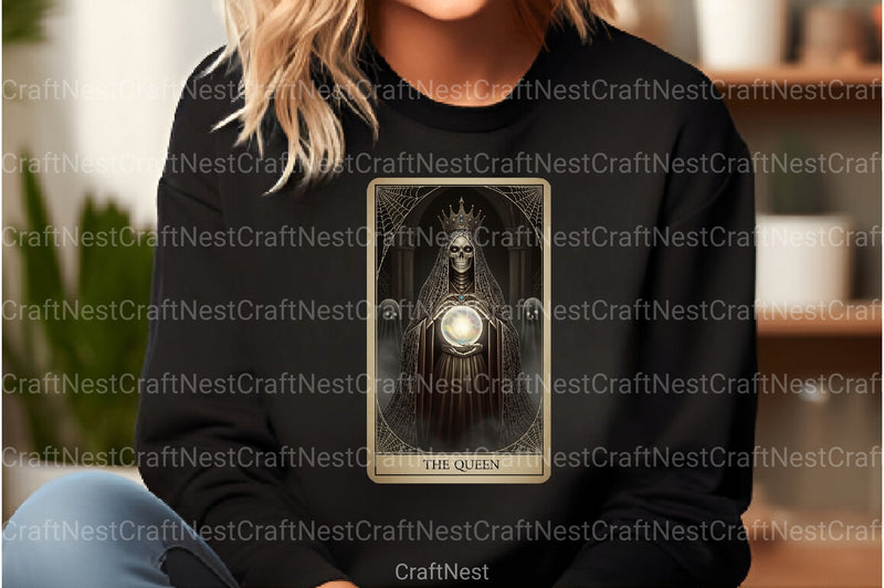 Queen Halloween Tarot Card Clipart Bundle - CraftNest - Digital Crafting and Art