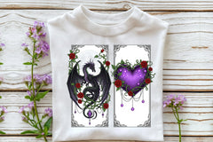Gothic Dragons Love Flower Clipart Bundle - CraftNest - Digital Crafting and Art